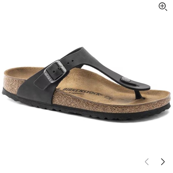Birkenstock Black and Tan Thong Sandals - Picture 2 of 6